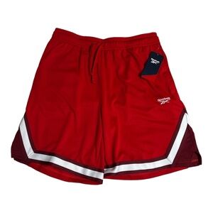 Reebok Mens Shot Clock 2.0 Sports Basketball- Shorts 8 Inch Vector Red New